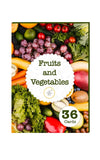 The Curious Bees Fruits and Vegetables Flash Cards 36 Laminated Cards for Kids