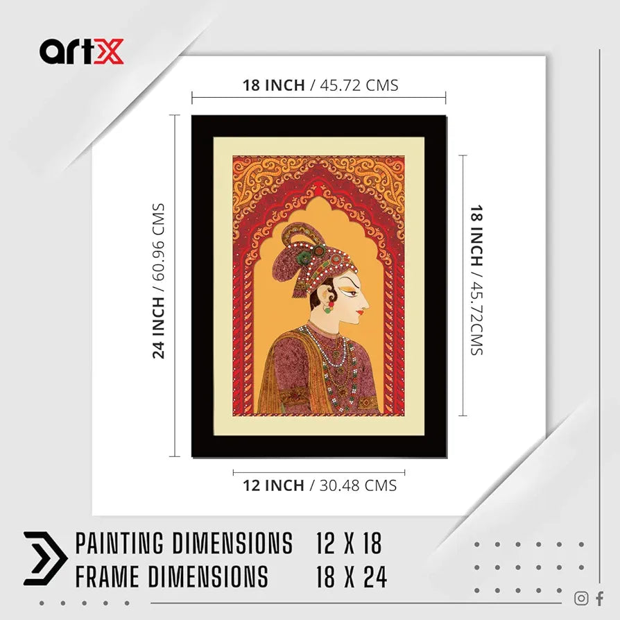 ArtX Paper Premium Rajasthani Banna Wall Art Painting