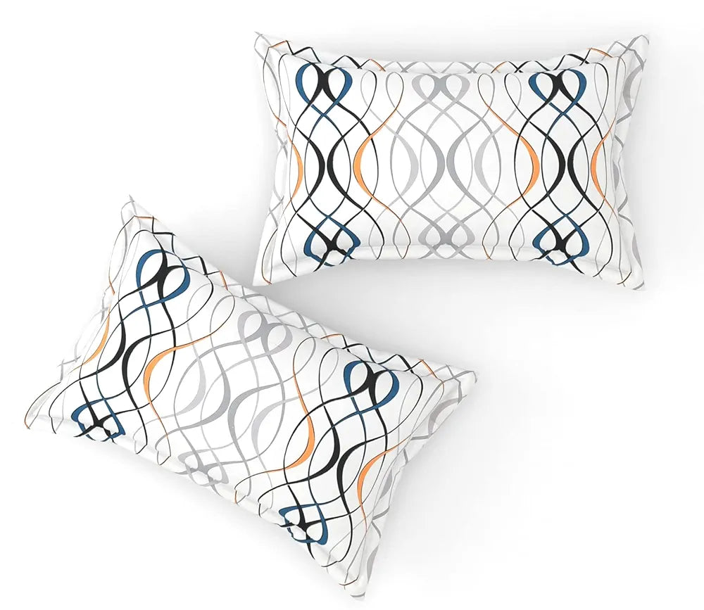 Fresh From Loom Soft Microfiber Fitted Floral Bedsheet King Size Bed With Two Pillow Cover Elastic Fitted Bed Sheets 144 Tc White