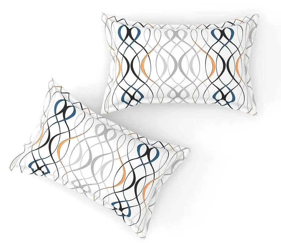 Fresh From Loom Bedsheet King Size Microfiber Bed Sheet For Double Bed Floral Design Bed Spread With 2 Pillow Covers 144 TC White