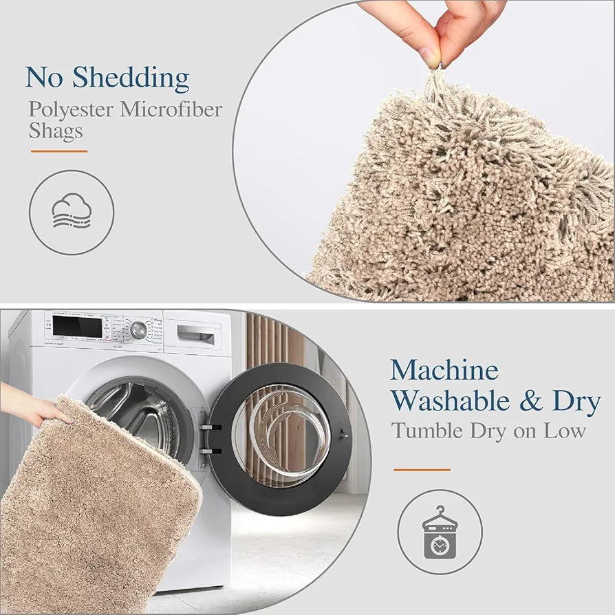 Ishro Home Premium Fuzzy Shag Carpet for Hall Rugs for Living Room Carpets for Living Room Colour Elegant Beige