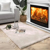 Luxe Home International Rectangular Carpet Super Soft Anti Skid Rabbit Fur  Bathroom Mats Colour Skin