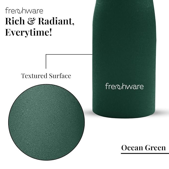 Frenchware Water Bottle 1 Litre, Stainless Steel, Premium SS 304, Teal | Easy-to-Clean