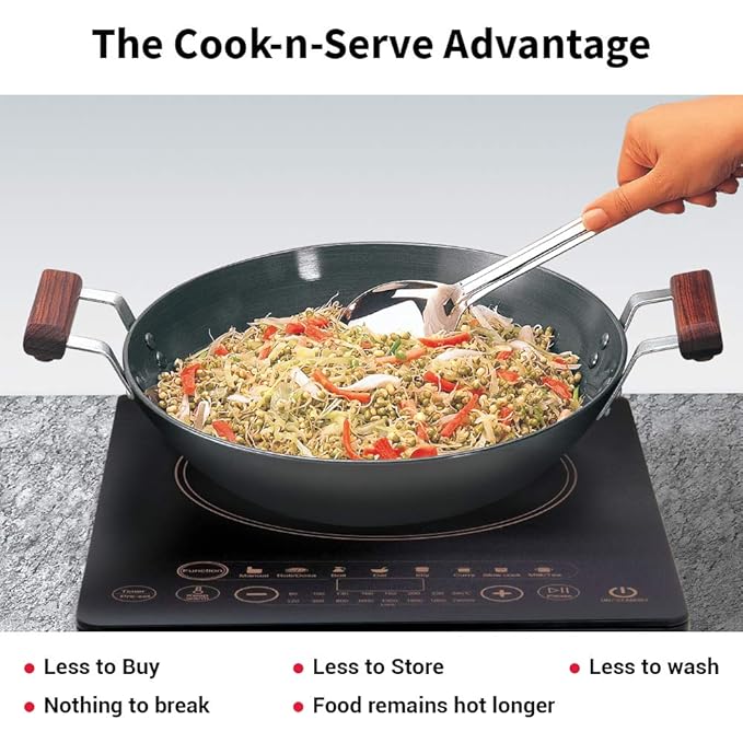 Hawkins Futura Hard Anodised Deep-Fry Pan 3.75 L, 30 cm, 4.06 mm Induction Compatible