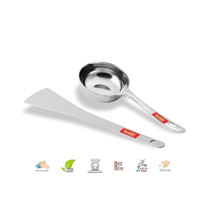 Sumeet Stainless Steel Perfect Dosa making Spoon/Ladle set of 2 Pcs