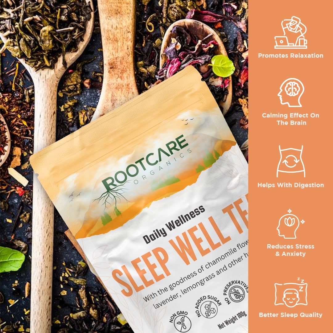 Rootcare Organics Relaxing Sleep Well Tea - 100 gms