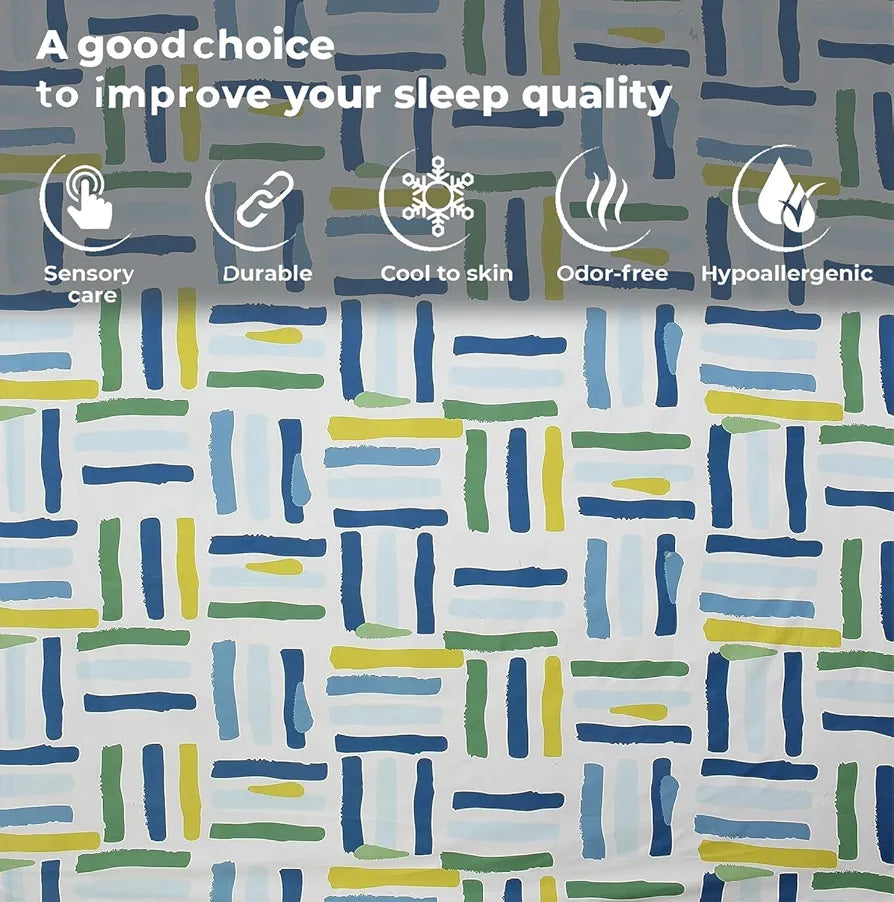 Fresh From Loom Microfiber Rotary Printed Bed Sheet Set Single Size with 1 Pillow Covers 144 TC Multi Line