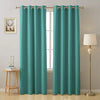 Cloth Fusion Blackout Door Curtains 9 Feet Long Set of 2 Sea Green
