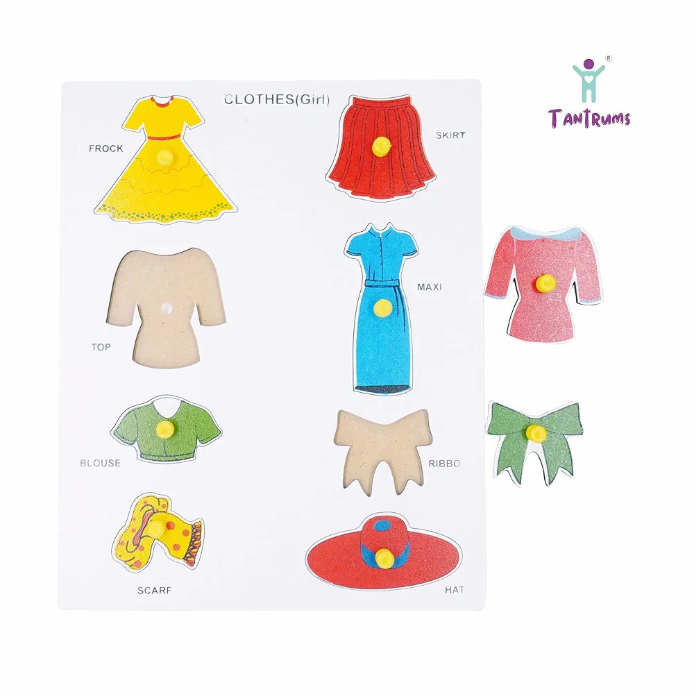 Tantrums Preschool Girl Dress Up Puzzle Set for Cloth Dress Up Leaning | Education Puzzle Learning Aid for Kids