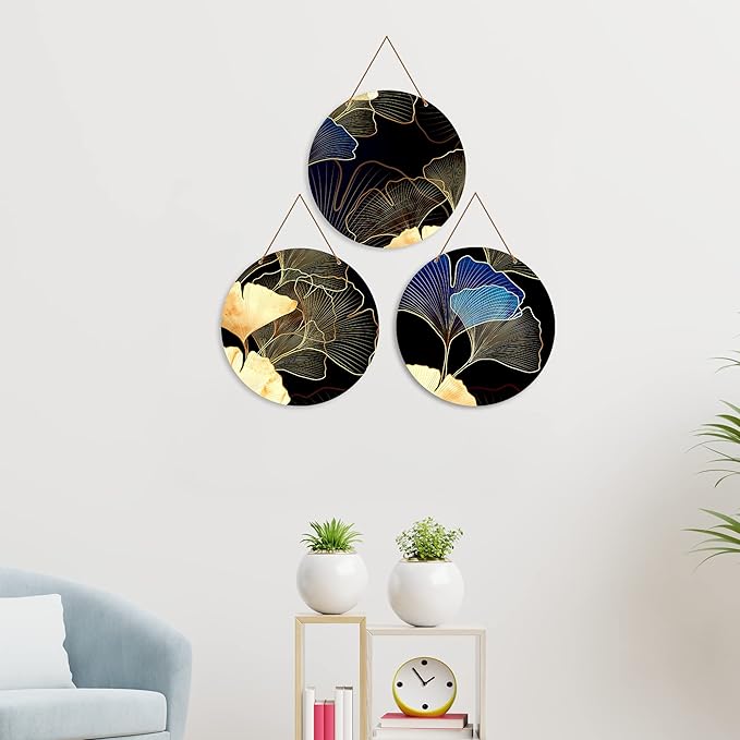 Artvibes Flower Art Wooden Wall Hanger for Room Decor