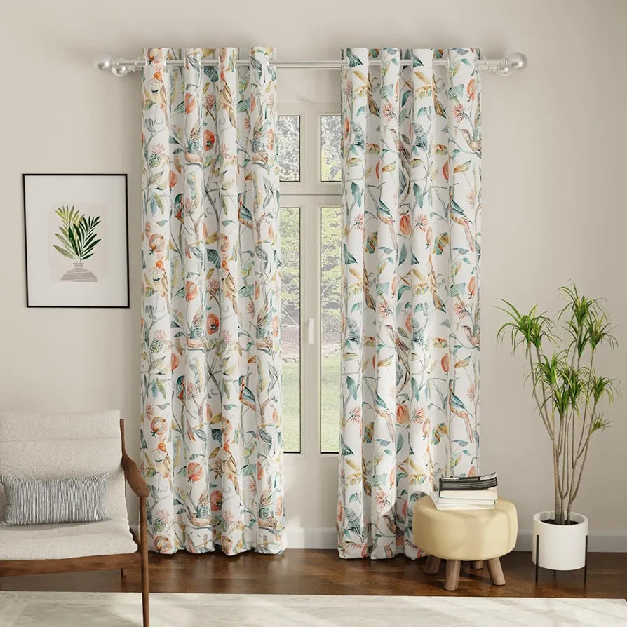 Urban Space Digital Printed Blackout Curtains for Door Bedroom Room Darkening Blackout Kids Decorative Curtains King Fisher