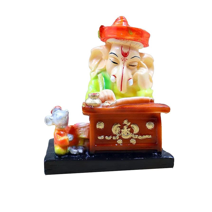 Jaipur Ace Lord Ganesh Ji Reading Ramayan Beautiful Vinayak Ji Munshi Statue