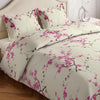 Haus & kinder Cotton Queen Size Bedsheet for Double Bed 186 TC Bed Sheet Double Bed Floral Grace (Eleganza Pink)