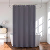 Kuber Industries Shower Curtain Bathroom Shower Curtain 8 Rings Curtain Lining Grey