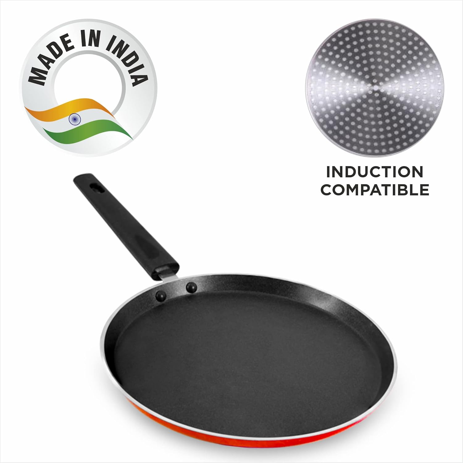 Butterfly Rapid Omni Tawa 250mm Induction Base (Aluminium, Red)