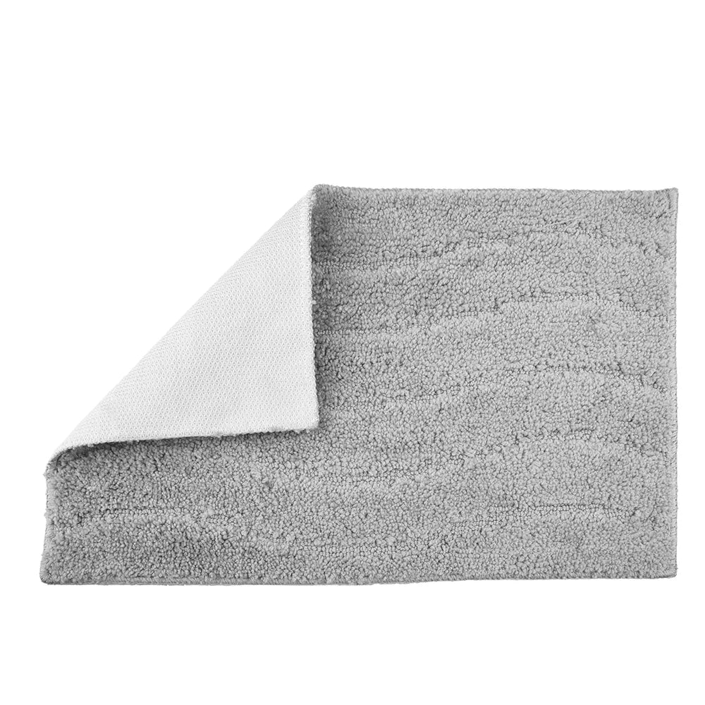 Kuber Industries Door Mat Waves Shape Doormat Velvet Entrance Mat Gray Colour