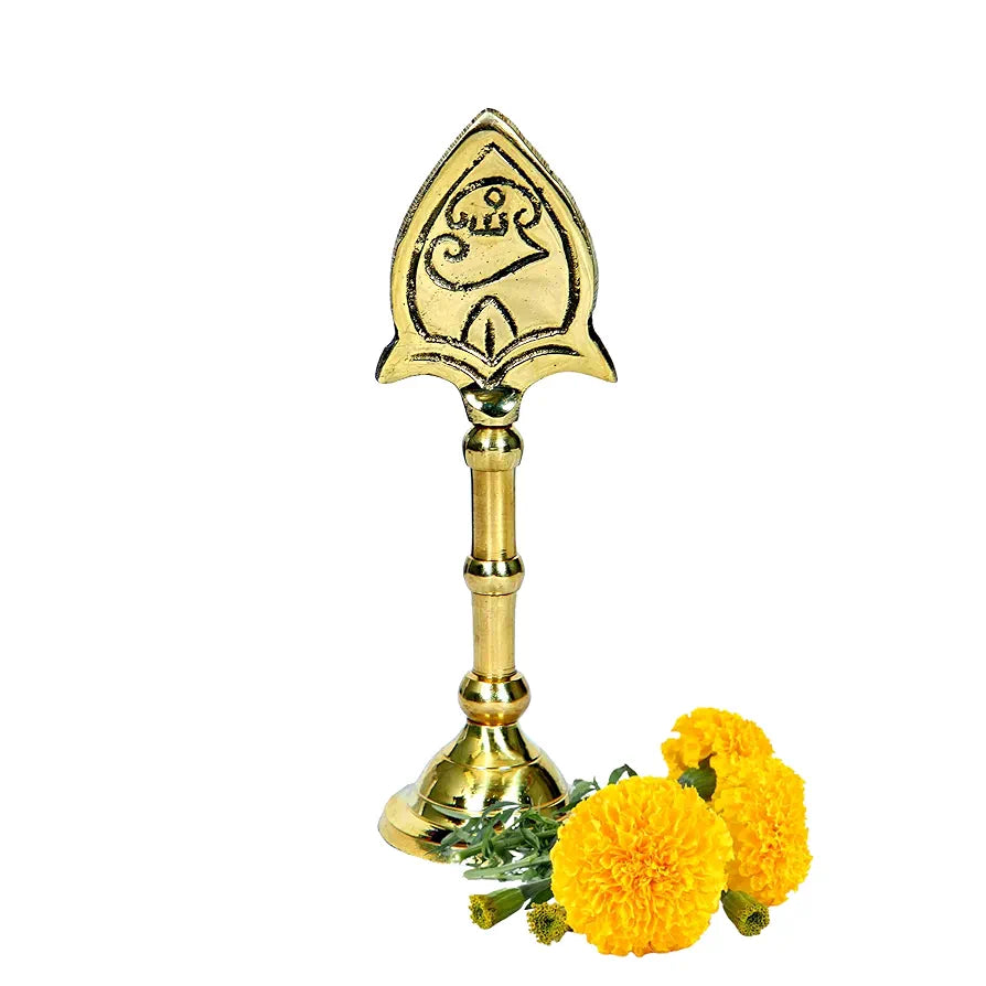 anciently Brass Lord Murugan Vel with Stand | Brass Vel on Stand | Metal Vel with Stand 6 Inches Height, Gold Colour
