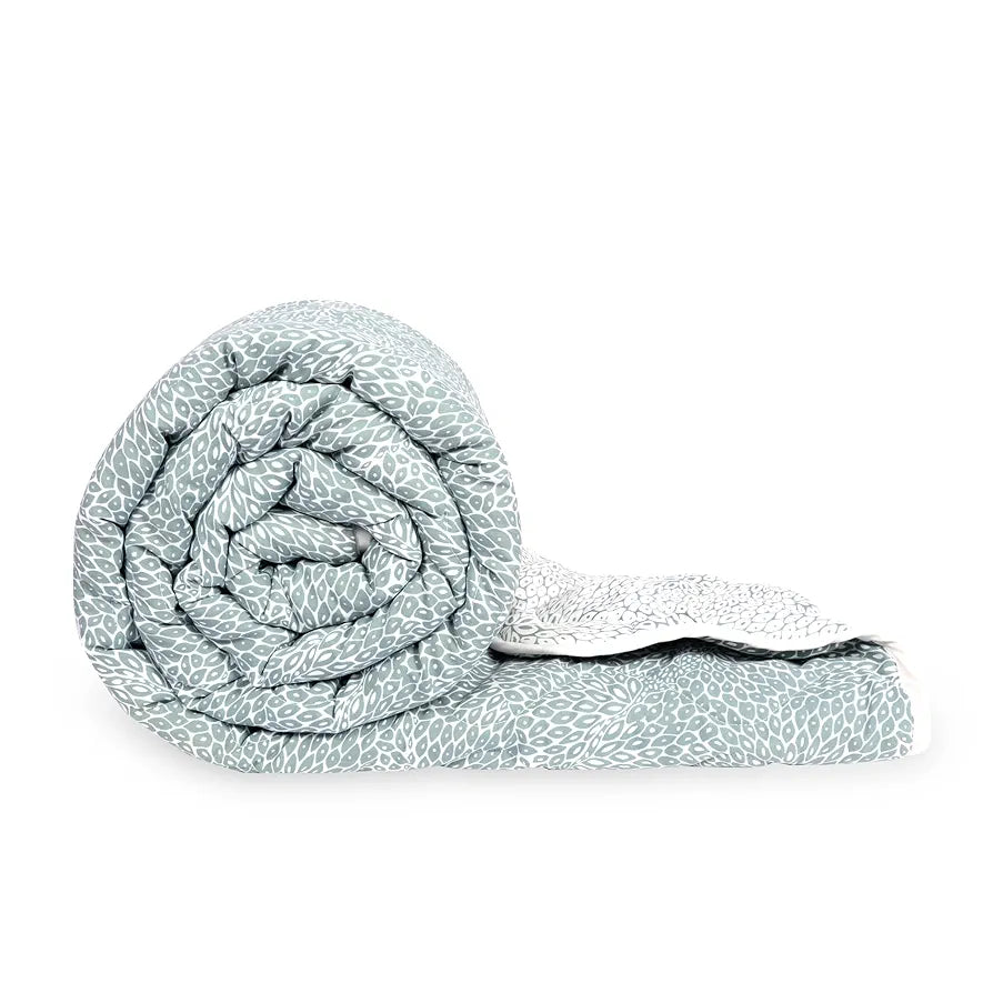 Divine Casa 120 GSM Microfiber Single Bed Comforter Soft & Lightweight Reversible AC Blanket Colour Slate Grey