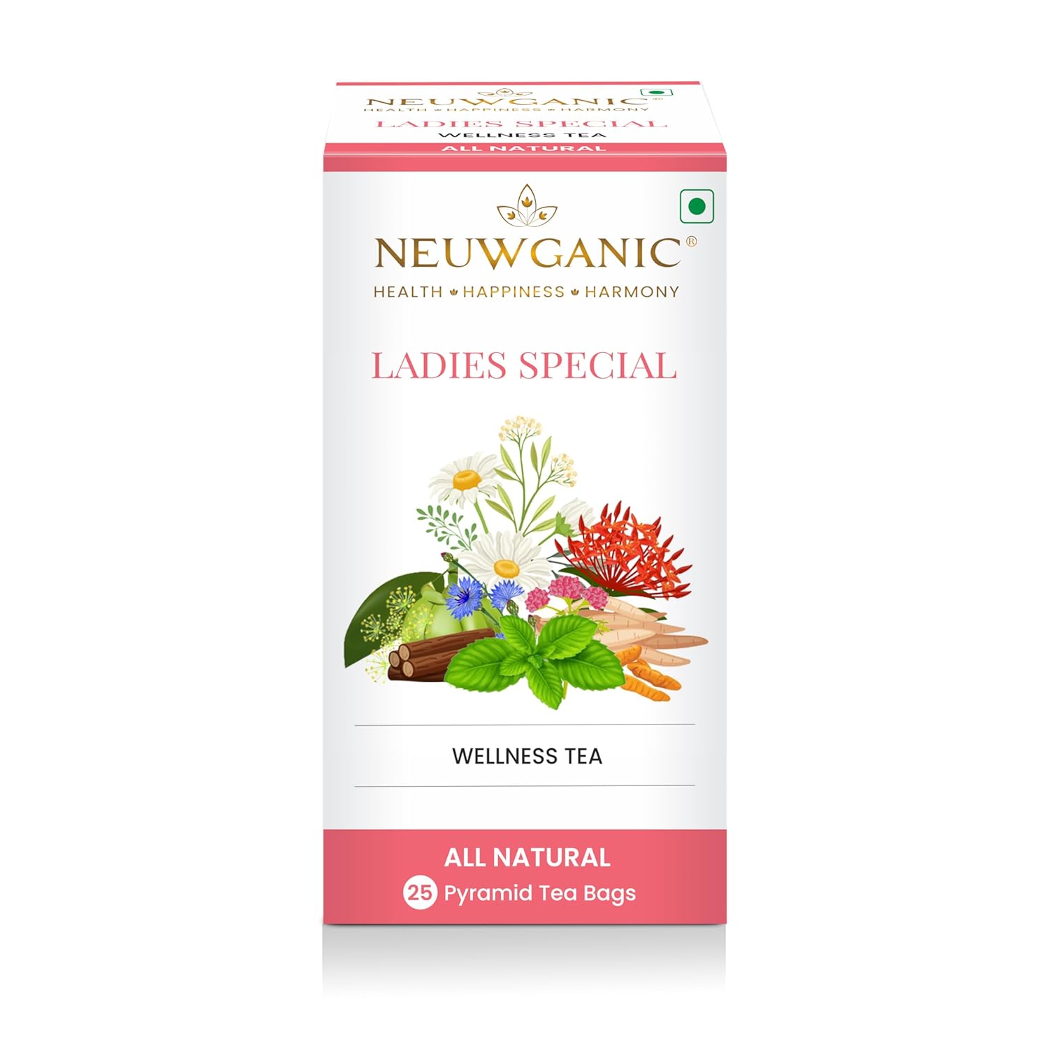 Neuwganic - Ladies Special Wellness Tea Bags - 25 Pyramid Tea Bags