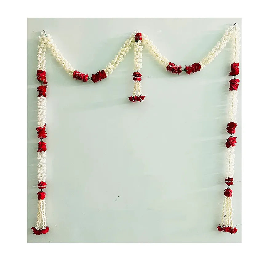 Artificial Jasmine and Roses Door Toran 8 Centimeters Sine line with c ...