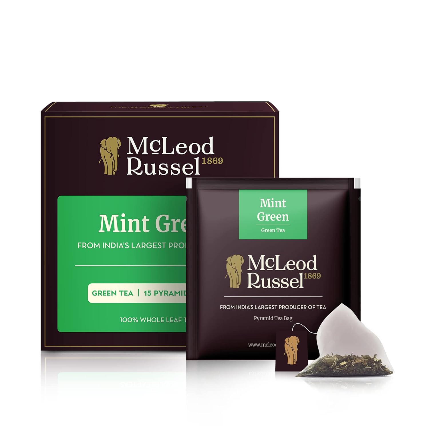 McLeod Russel 1869 Mint Green 15 Pyramid Tea Bags - 30 gms