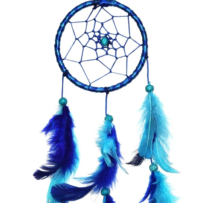 Asian Hobby Crafts Dream Catcher Mini for Wall Hanging and Decorations | Blue