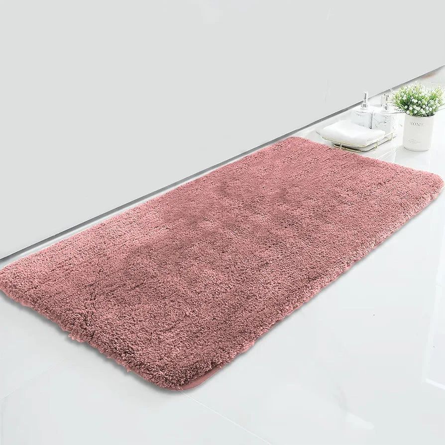 Luxe Home International Microfiber Bath Mat Super Soft Non Slip 60x90 cm Colour Fuscia