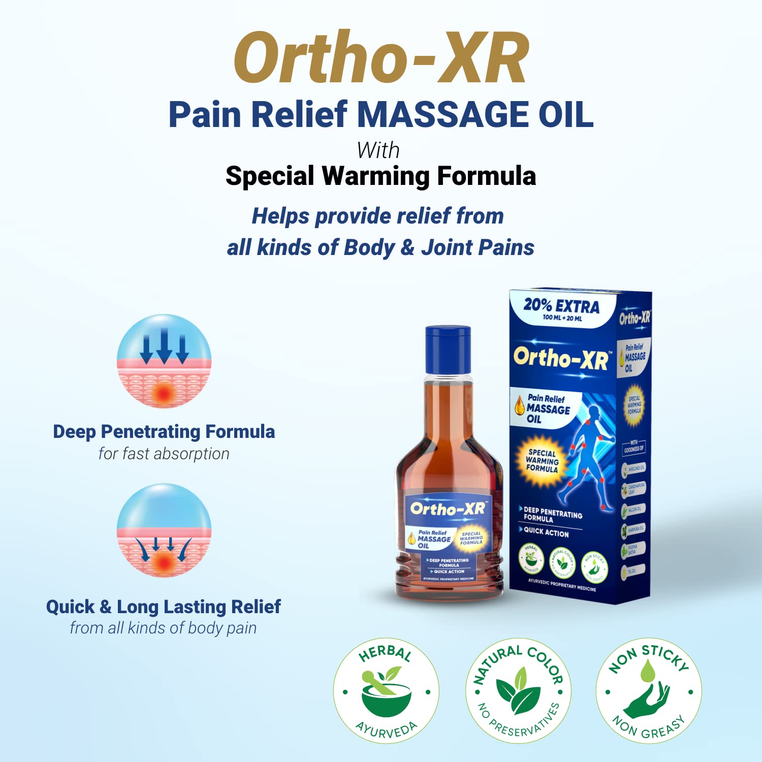 Ortho-XR Pain Relief Massage Oil - 120 ml