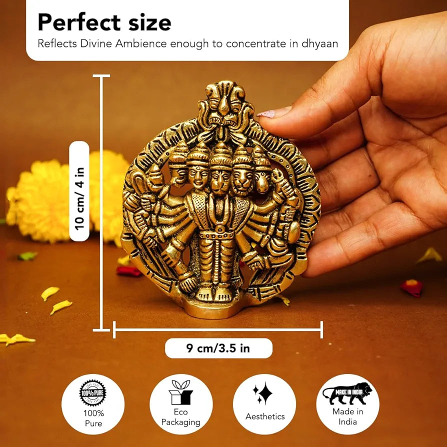 Ekhasa Pure Brass Panchmukhi Hanuman