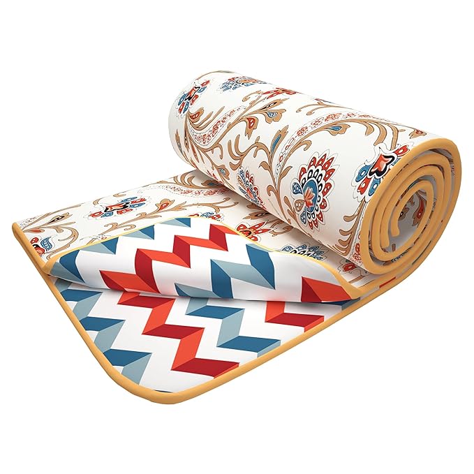 Story@Home Comforter Double Bed Cotton Blanket for Double Bed White & Beige Colour