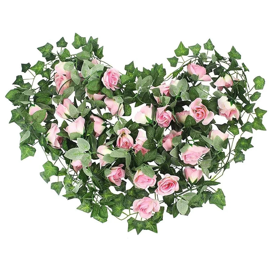 Artificial Flower Vine Garland Creeper 69 Small Rose  Garland for Decoration Pack of 2