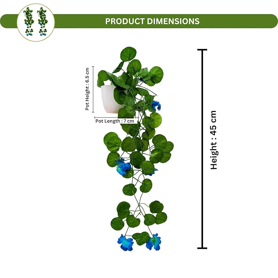 Artificial Flower Vine Plant Falling with Pot Pack of 2 DESIGN-06