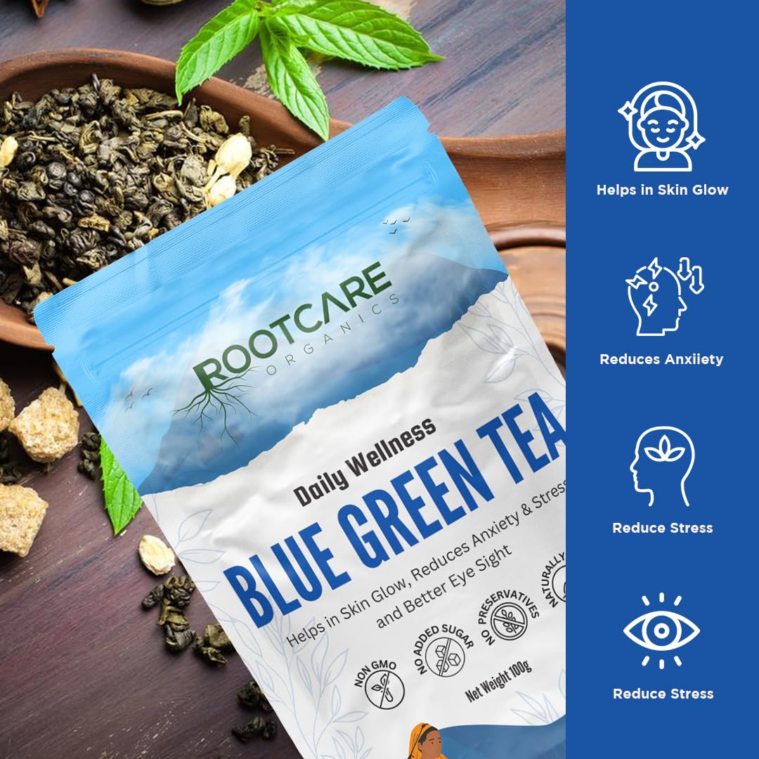 Rootcare Organics Blue Green Tea - 100 gms