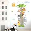 Jaamso Royals Coconut Tree With Jungle Animal Pvc Vinyl Wall Sticker Coconut Tree Animals