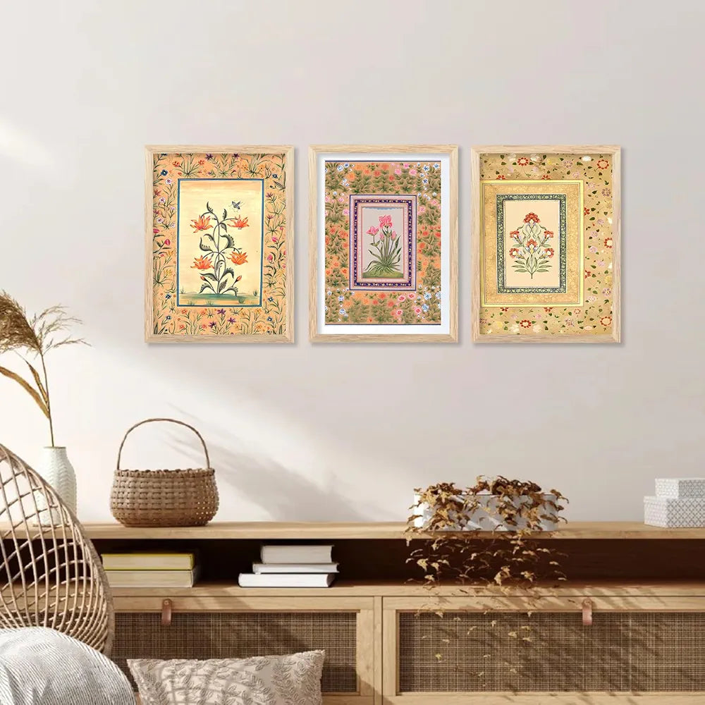 Kotart Premium Digital Madhubani Art Paintings with Frame  Wall Decor Pack of 6