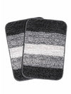 Status Contract Anti Slip Microfiber Mat for Bathroom Colour Black (Pack of 2)