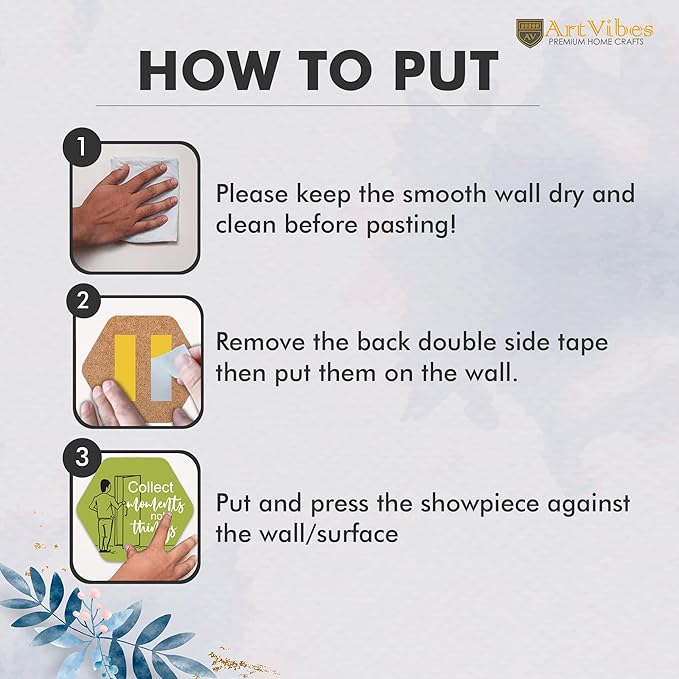 Artvibes Decorative Wooden Wall Hanging Decoration for Home | Quote Decor Item | Pack of 13 Pieces