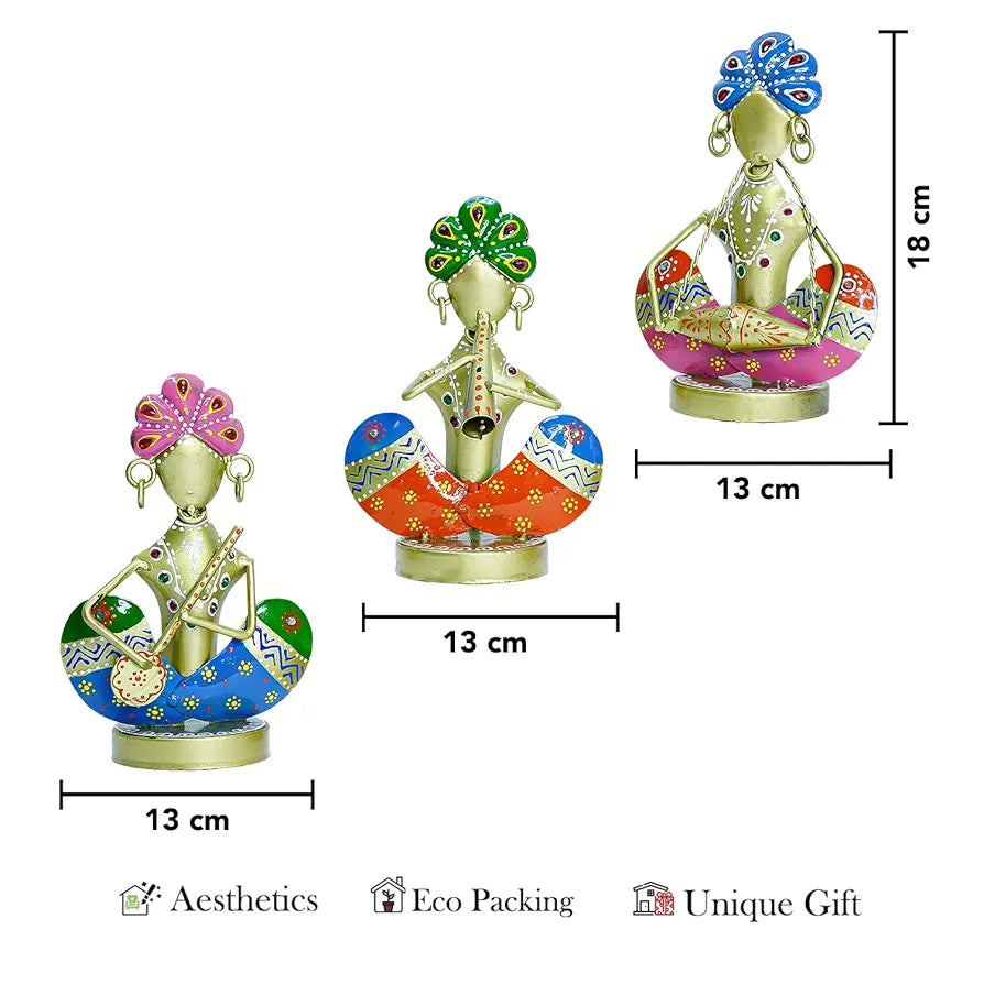 Ekhasa Nostrae Metal Show Pieces Gold Rajasthani Musicians 2