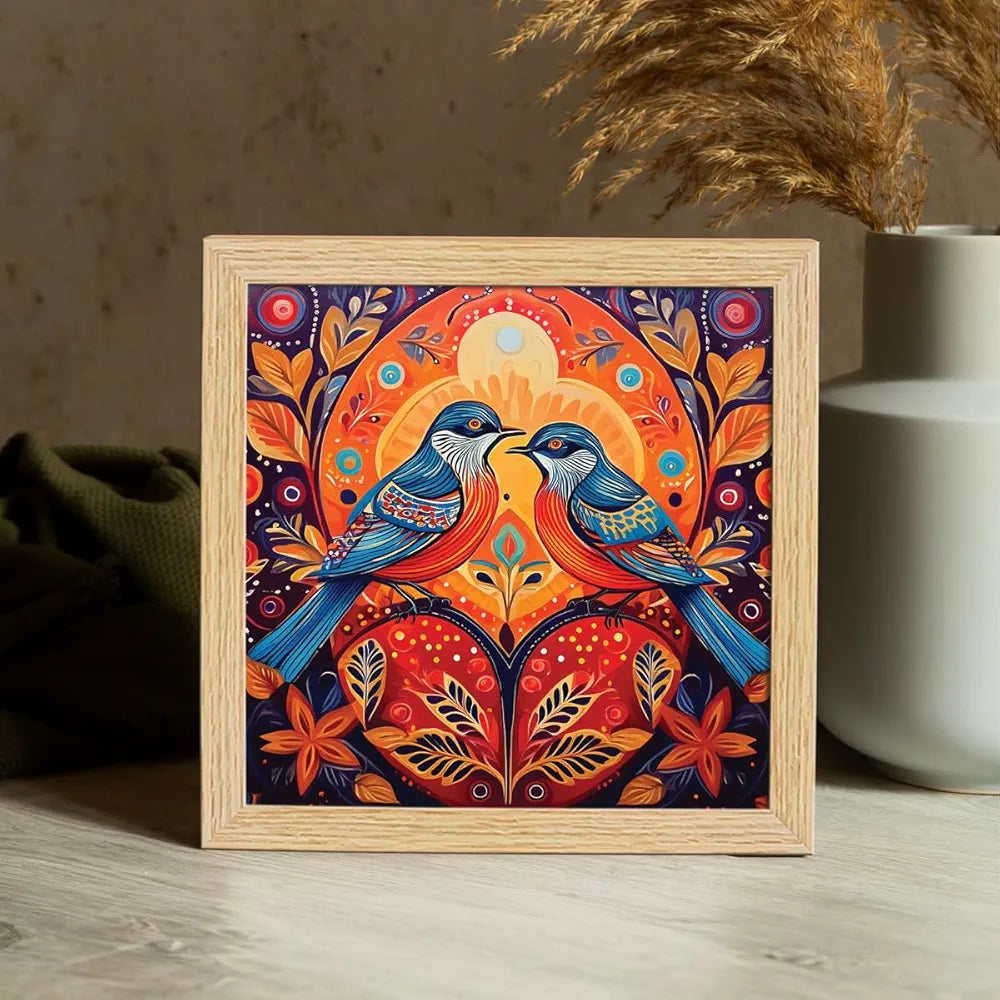 ArtX Paper Madhubani Madhubani-SO4-04 Art Paintings with Frame Multicolor Set of 4