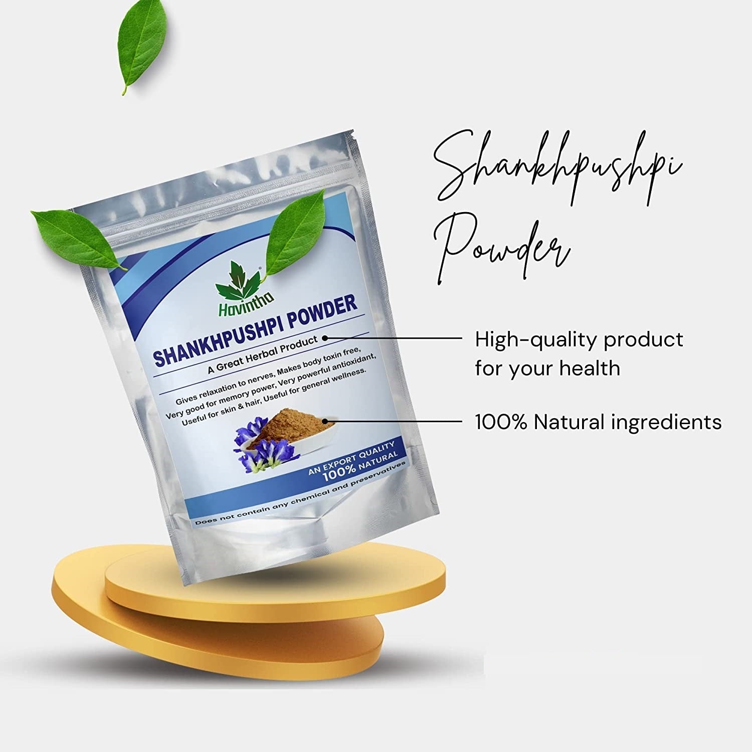 Havintha Natural Shankhpushpi Powder - Ayurvedic Herb for Improve Memory -  227 gms