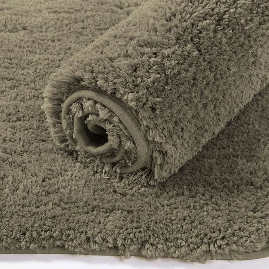 Luxe Home International Microfibre Rectangular Bath mat Super Soft Anti Skid Newman Mats For Bathroom Colour Taupe
