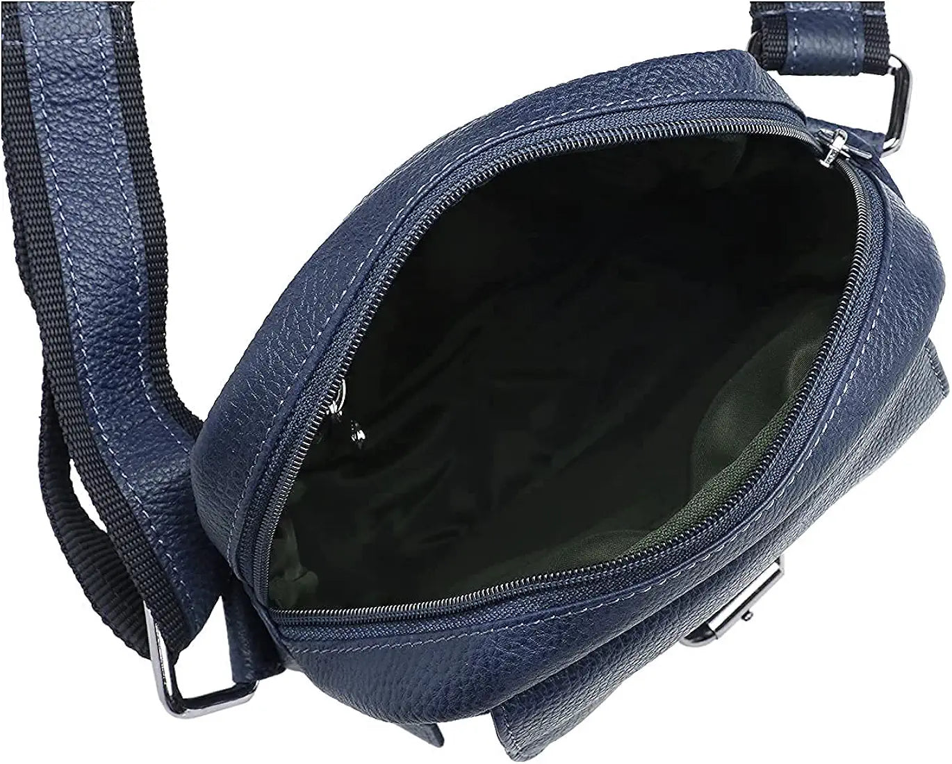 WildHorn Leather Sling Messenger Bag for Men I Multipurpose Crossbody Bag I Travel Bag with Adjustable Strap I Utility Bag I Dimension : L-6 inch W-2.7 inch H-8.5 inch