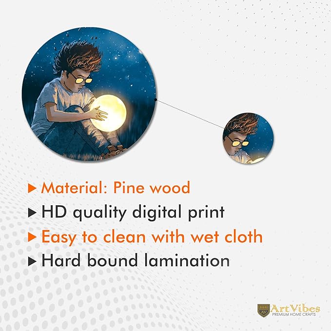 Artvibes Decorative Wooden Wall Hanging Decoration Item for Home | Quotes Decor Item | Pack of 11 Pieces