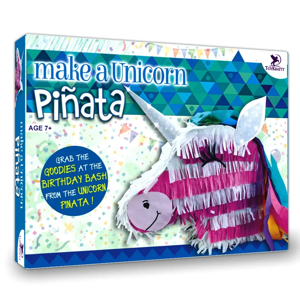 Toykraftt : Paper Craft Kit, Arts & Crafts Kit For Kids, Gifts For Girls Boys, Birthday Pinata, Craft For 5 Year Olds - Make A Unicorn Pinata - Multicolor