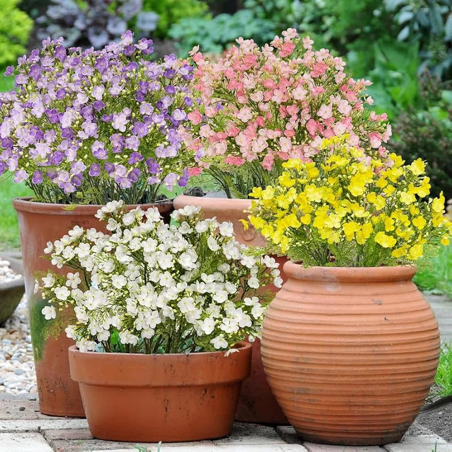 2 Pcs Artificial Flowers Bunch Milan Baby Breath 35cm Artificial Faux Gypsophila Bouquets Flower2