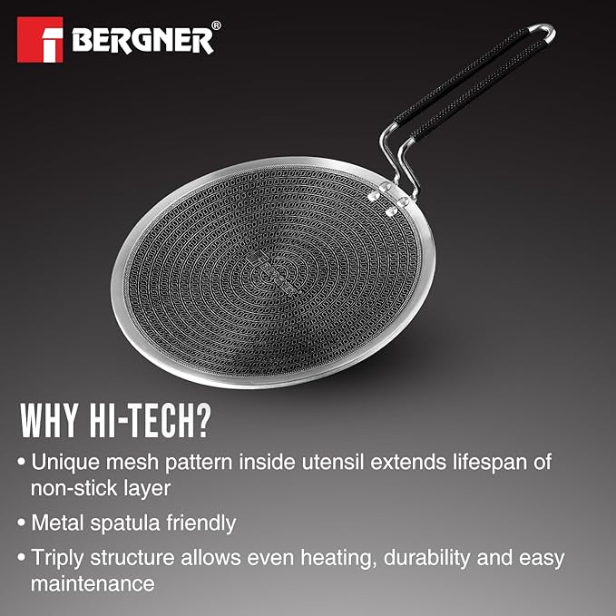 Bergner Hitech Triply Non-Stick 26 cm Roti Tawa