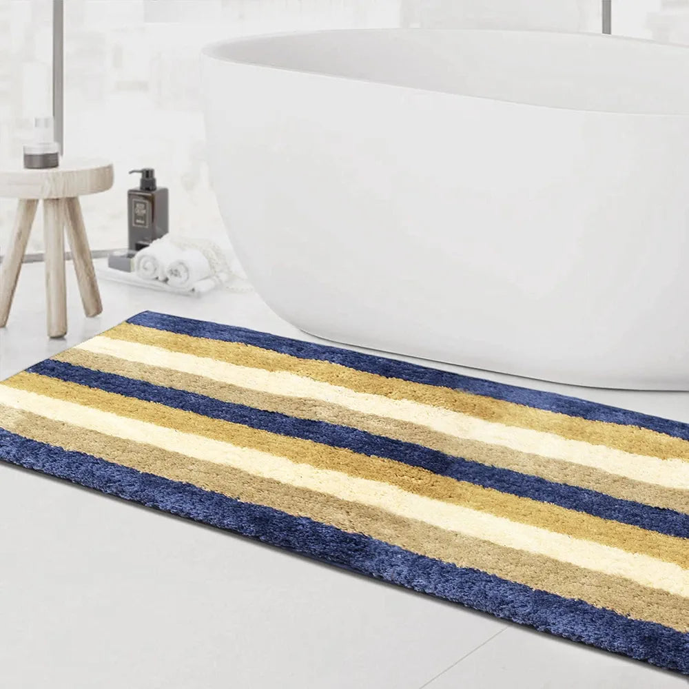 Luxe Home Jericho Runner 2500 Gsm Super Soft Microfiber Anti-Skid Washable Runner Colour Sky 2x5 Feet