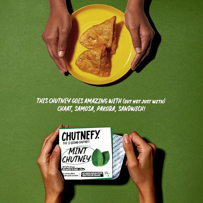 Chutnefy - 5-Second Instant Mint/Pudina Chutney - 120 ml Each (Pack of 4)