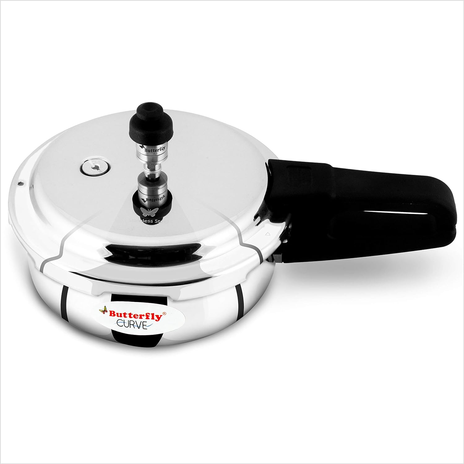 Butterfly Curve Pressure Cooker | Outer Lid Quality Stainless Steel | Induction and Gas Stove Compatible