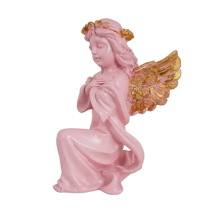 Zart Angel Girl Showpiece for Home Decor Showpiece Angel Pink SS